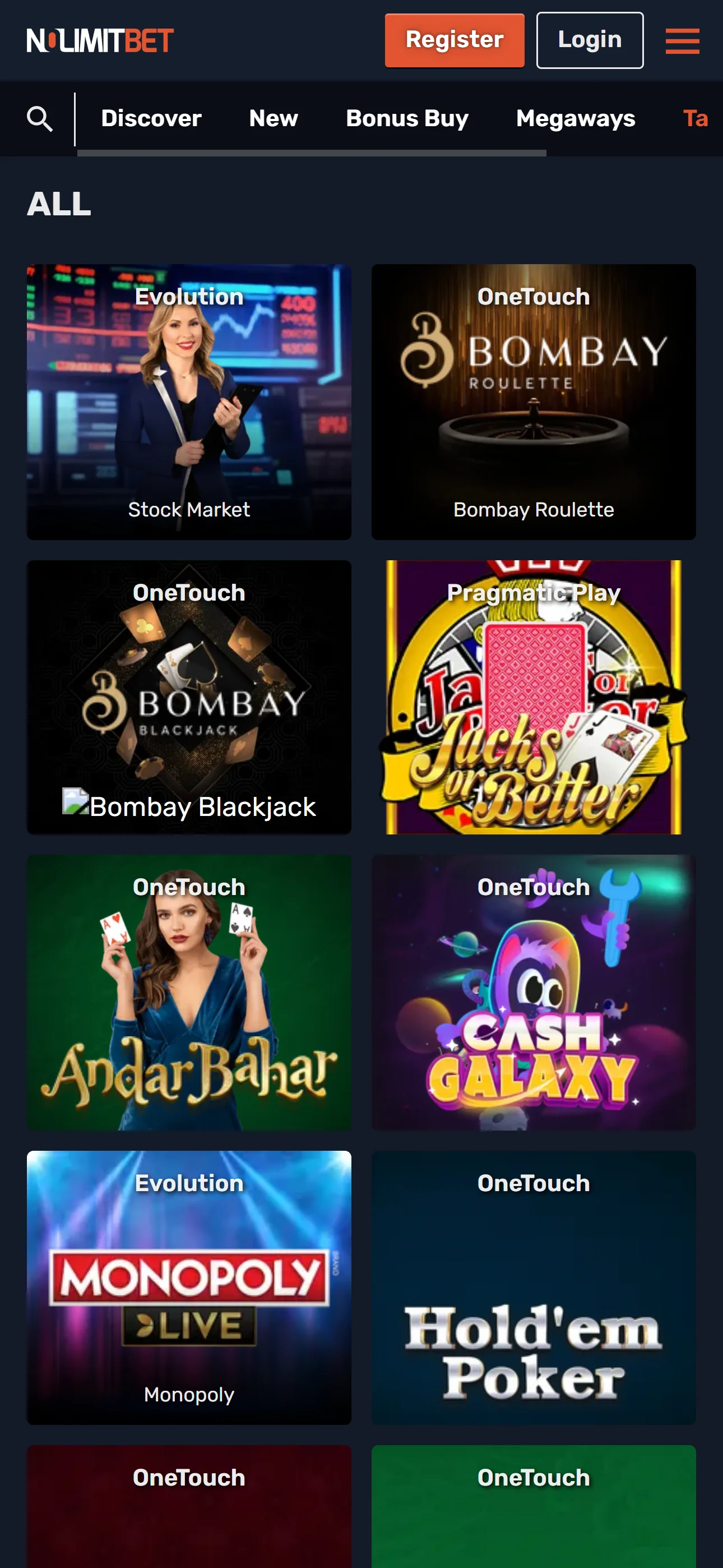 No Limit Bet Casino — mobiel